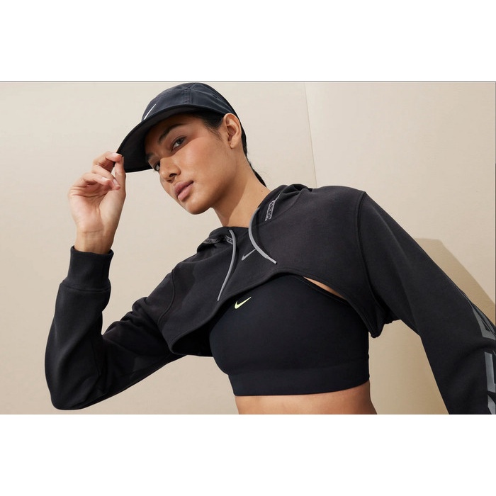 Unik Nike Dri-Fit Fly Swoosh Cap Black Fb5624-010 Unstructured 5-Panel Topi Original 100%