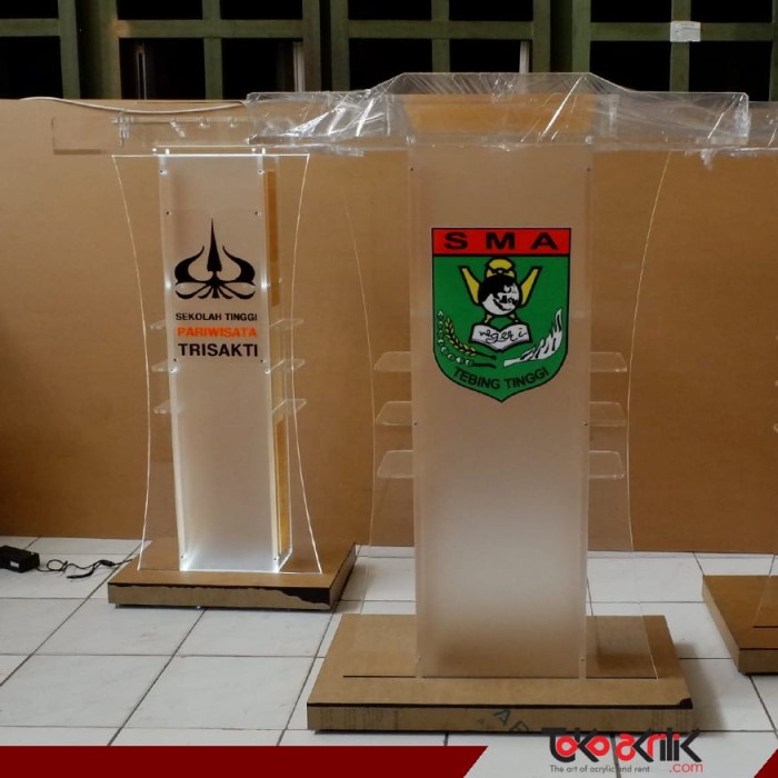 

BARANG TERLARIS Podium Akrilik Type PD21 MINI - Mimbar Akrilik PD21 MINI
