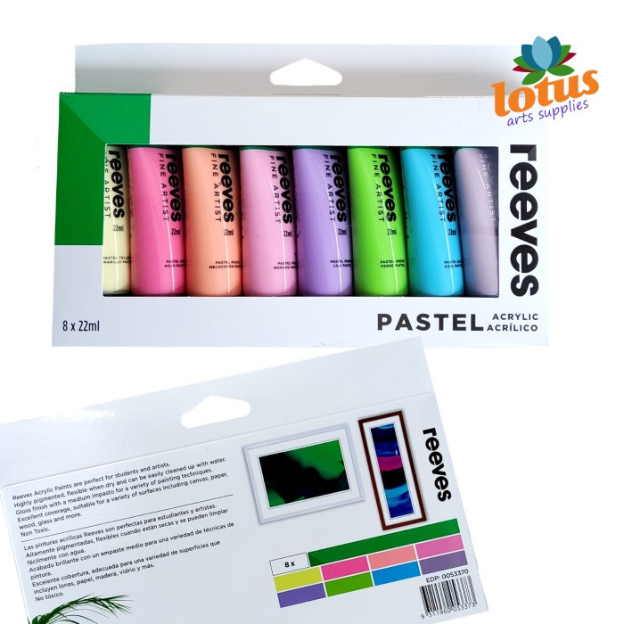 

Reeves Acrylic Pastel Set 8X22Ml Cat Akrilik Kanvas Kertas Kayu Kaca Promo
