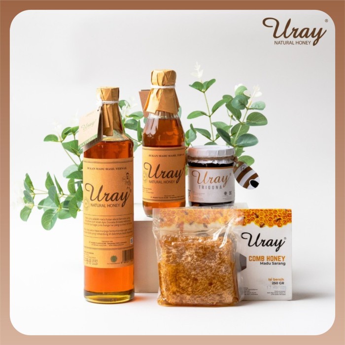 

BARANG TERLARIS Madu Uray Natural Honey Royal Jelly & Bee Pollen 875gr Madu Murni