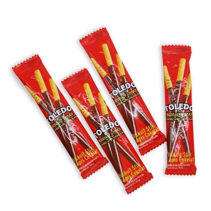 

Toledo Biskuit Stick Cokelat isi 60 pcs - Biscuit Lapis Chocolate Toples Food Makanan Snack Cemilan