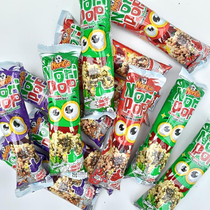 

NORIGO NORI POP KEMASAN 1 DUS Seaweed Snack