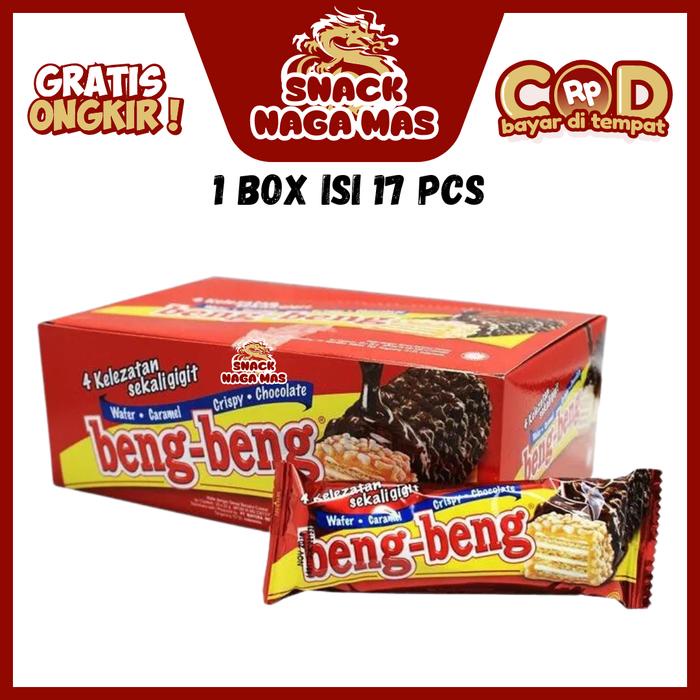 

BISKUIT BENG BENG BOX EXTRA CHOCOLATE & CARAMEL CRISPY WAFER COKLAT BENG-BENG [1 BOX ISI 17] Cemilan