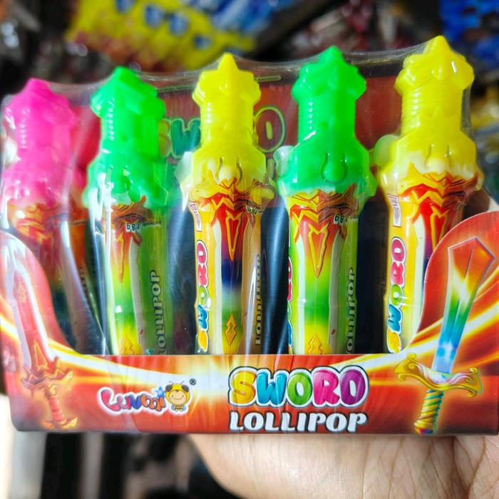 

Permen Pedang Lampu Sword Lollipop 1 Pak Isi 30 Pcs Candy