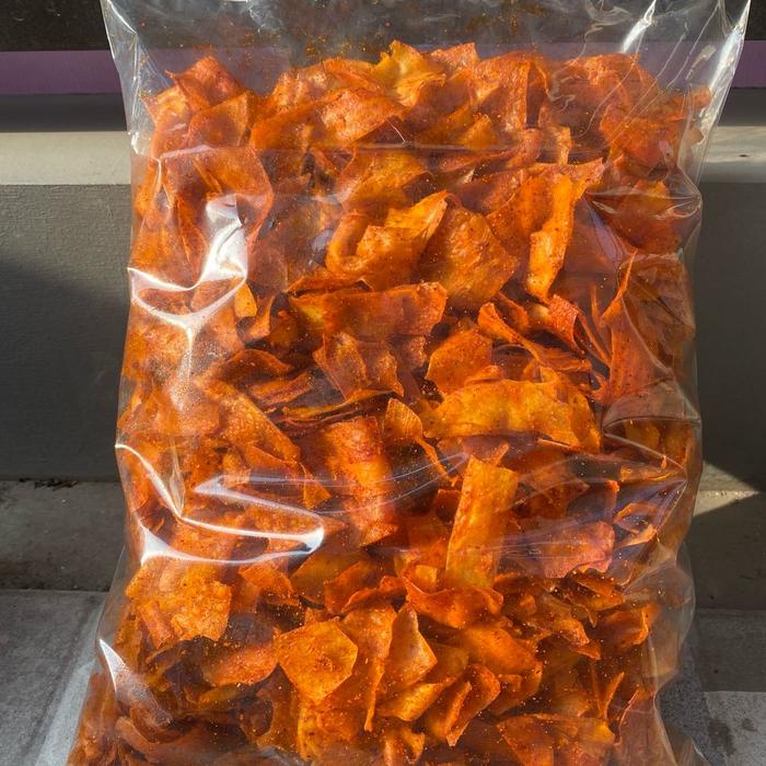 

KRIPSET 1 KG Kripik Singkong Renyah Gurih Kering Makanan Snack Food Keripik - Pedas - Cemilan