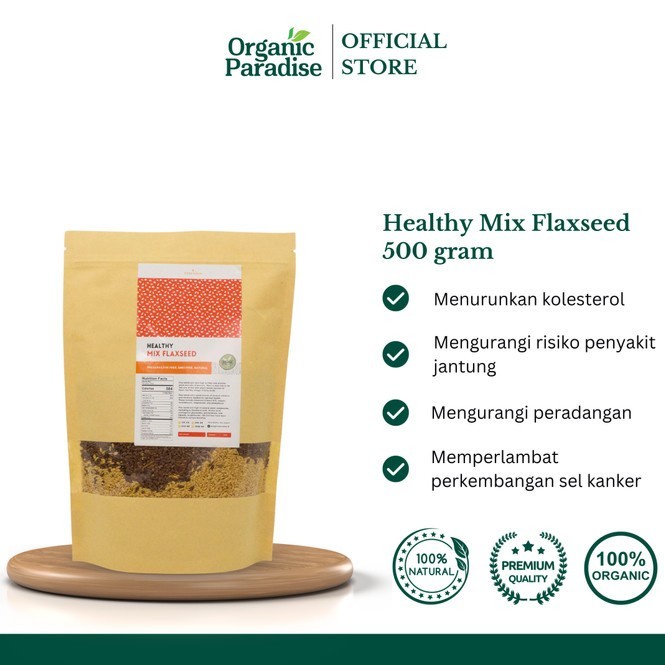 

SALE !!! HEALTHY MIX FLAXSEED 500 GRAM / BIJI RAMI CAMPUR 500 GRAM READYY