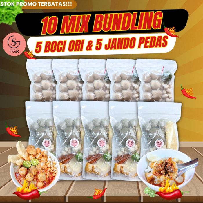 

10 MIX BUNDLING 5 BASO ACI ORI 5 BASO ACI JANDO PEDAS EKONOMIS