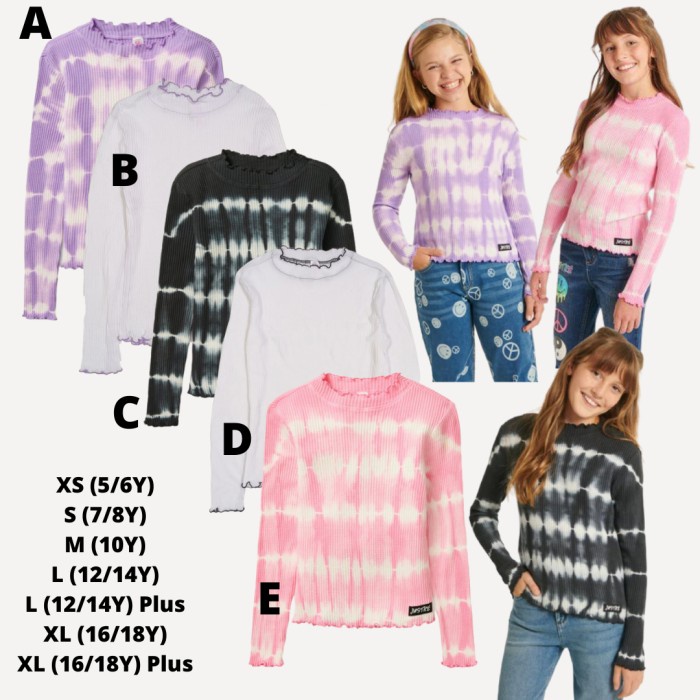 KAOS ANAK PEREMPUAN JUSTICE - LENGAN PANJANG