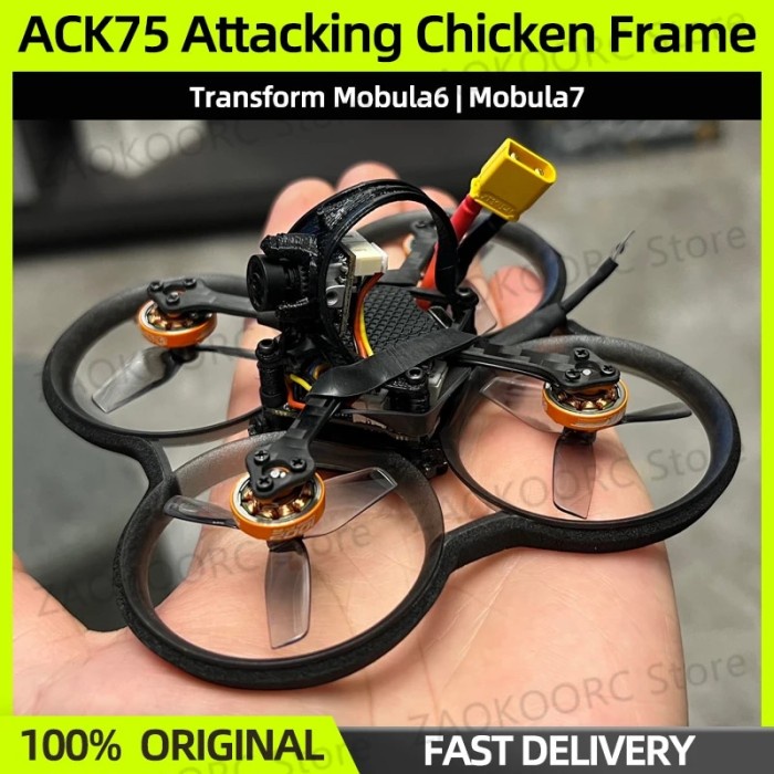 ACK75 Attacking Chicken FPV Drone Frame KIT Transform Mobula6 Mobula7