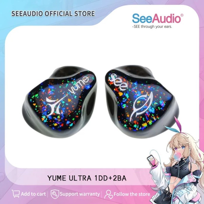 Seeaudio Yume Ultra 1DD+2BA In-Ear Monitors IEM Earphones Earbuds