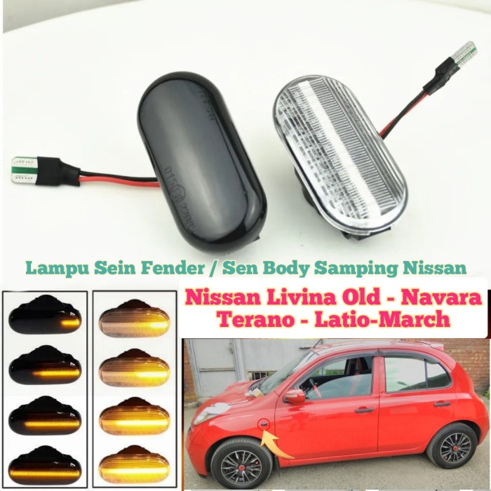 Lampu Sein Fender Nissan march livina Led running
