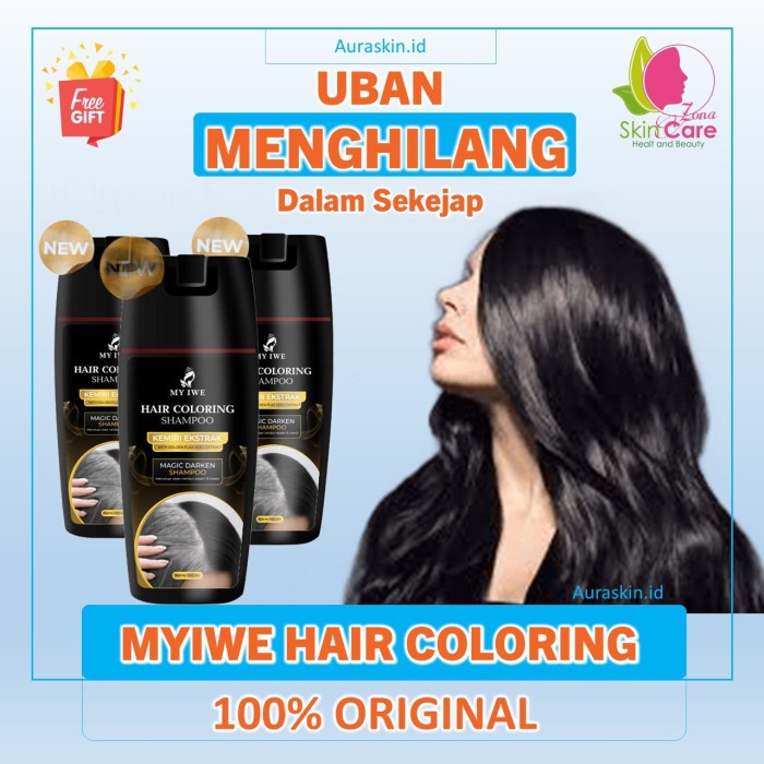 Shampo Myiwe Penghitam Rambut Beruban Sampo Anti Uban Permanen BPOM