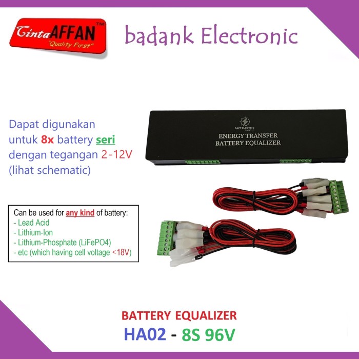 TERMURAH HA02-8S 96V BATTERY EQUALIZER ACCU BALANCER PENYEIMBANG TEGANGAN AKI
