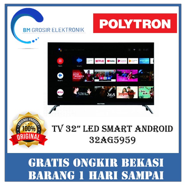 POLYTRON SMART ANDROID TV DIGITAL PLD- 32 AG5959 TV LED 32 INCH