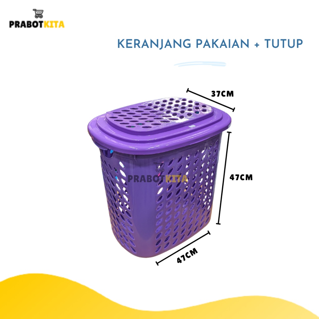 Bergaransi Laundry Basket Tutup Putih - Helmut / Keranjang Baju Kotor Aesthetic / Tempat Serbaguna