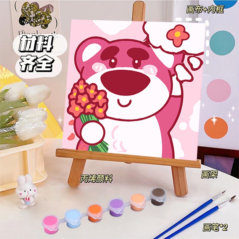 

Gratong Canvas Painting By Number / Melukis Mewarnai Kanvas Nomor Prakarya Anak