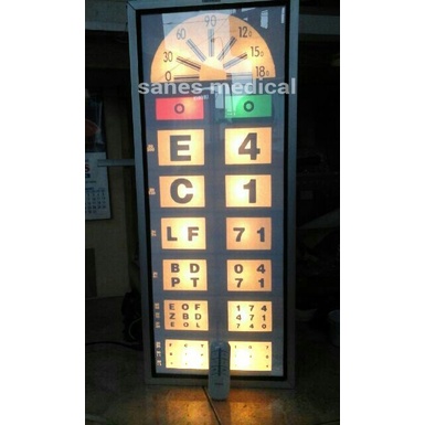 TERLARIS Alat Periksa Tes Kaca Mata Minus Rabun Snellen Remote Kacamata Visus