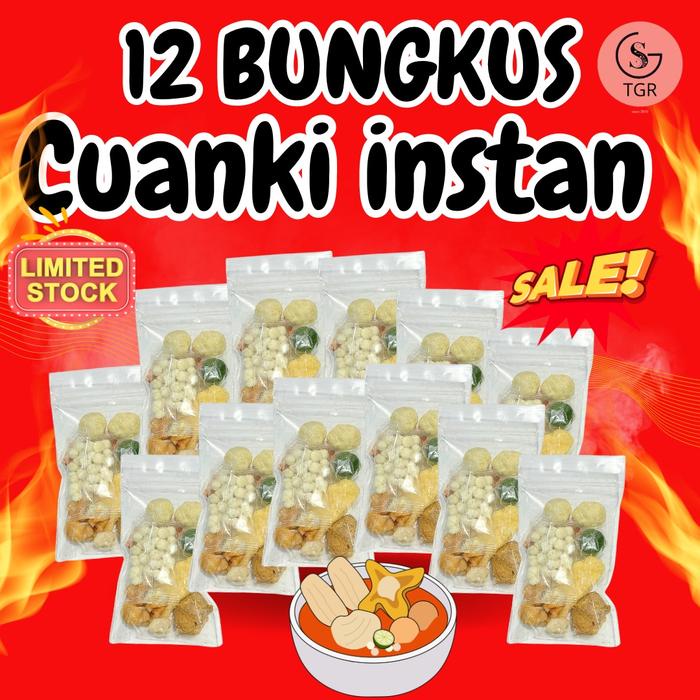 

PAKET USAHA 12 BUNGKUS CUANKI KUAH KALDU FOOD Pedas Ayam Cuangki