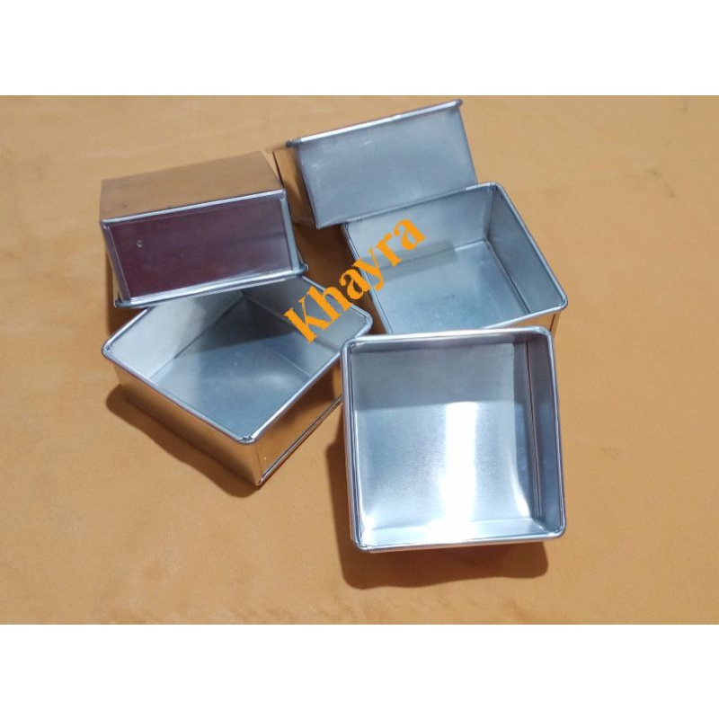 HJE Loyang Kotak Mini 10x10x5 cm/Loyang Brownies Mini/Loyang kotak