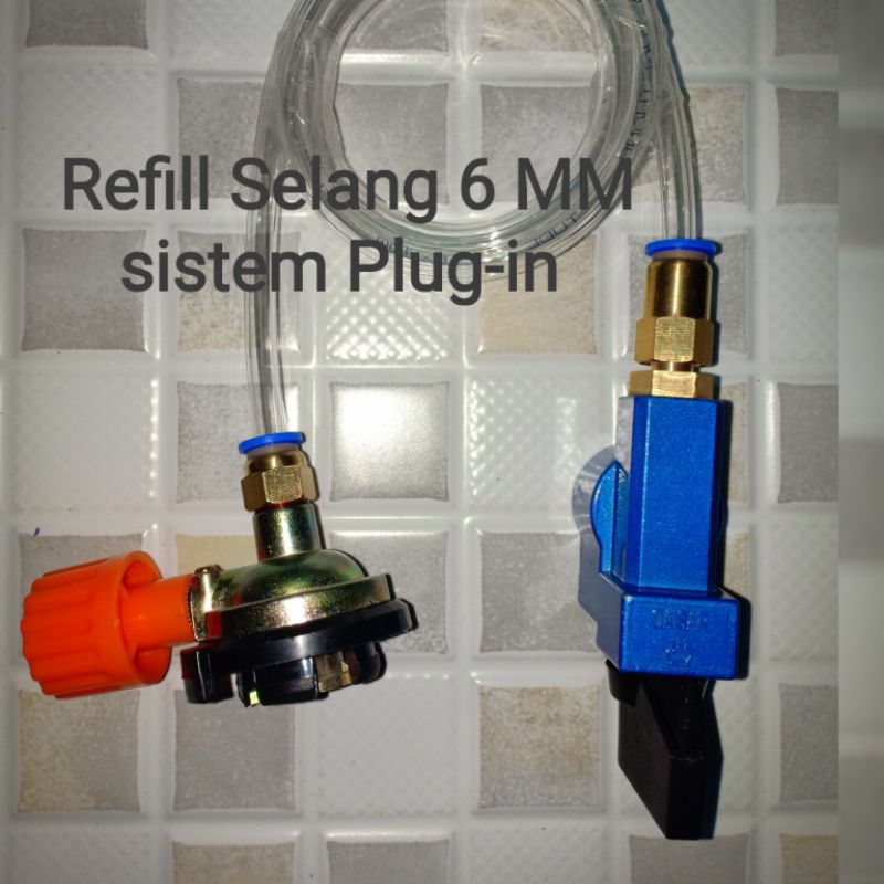 HJE Alat Refill isi ulang gas kaleng portabel dari LPG 3 kg, 5 kg, 12 kg