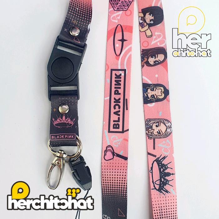 

[tmr] - Lanyard FANART BLACKPINK - Strap Tali ID Card KPop Unofficial