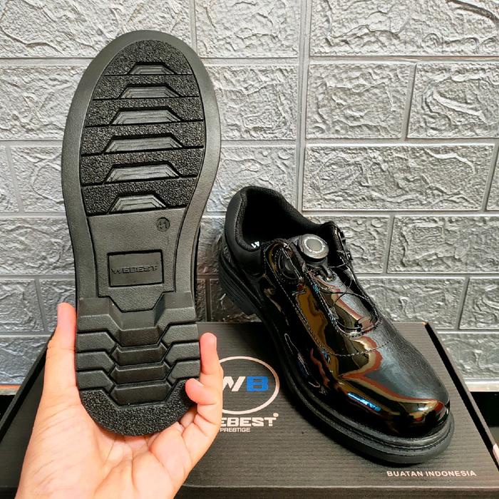 Ready Stock Sepatu Pdh Wb Kulit Tebal Sol Karet Anti Licin Original Cod