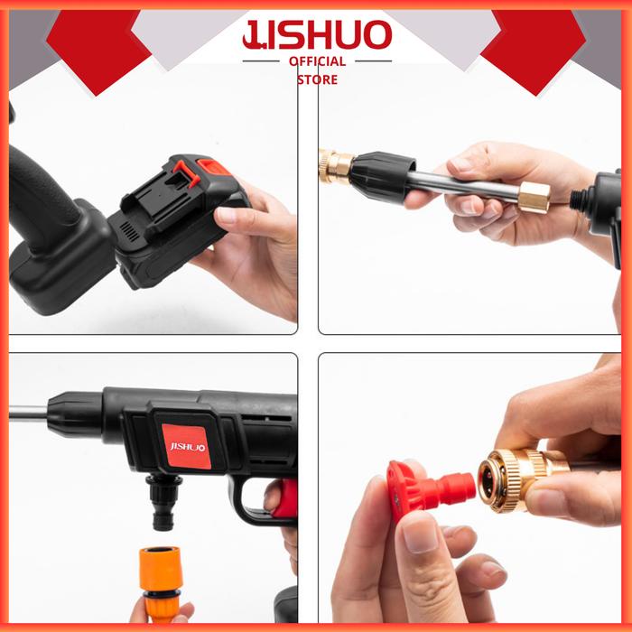 SALE PROMO JISHUO JET CLEANER ALAT CUCI MOBIL MOTOR BATERAI 48V / WATER GUN FOR CAR WASHING