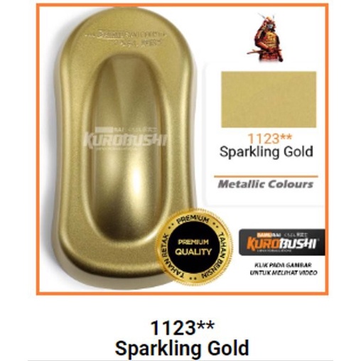 SAMURAI PAINT 1123 - SPARKLING GOLD - GOLD METALIK PILOK PYLOX CAT SEMPROT AEROSOL SAMURAI