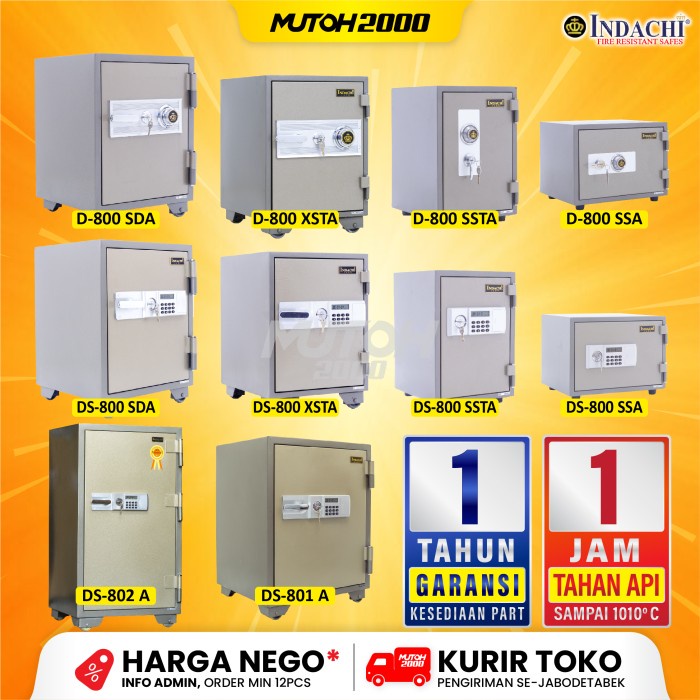 BEST SELLER INDACHI brankas brangkas besi Manual Digital Anti Api Alarm INDACHI Katalog