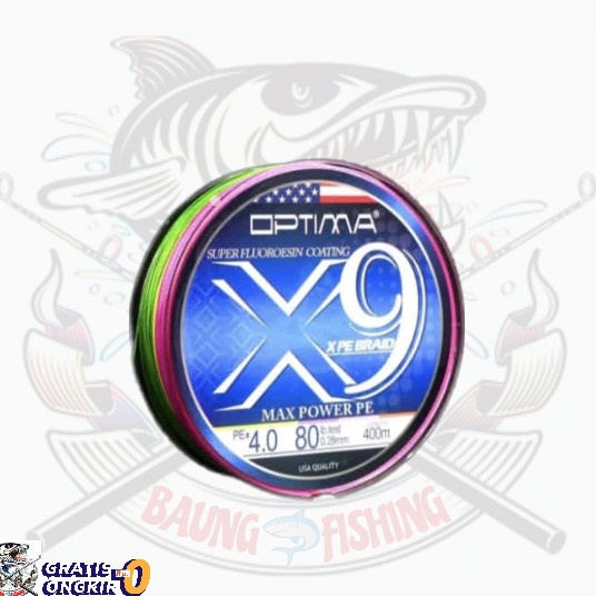 Terpopuler Senar Pe X9 Optima Max Power Flouresin 200M 400M