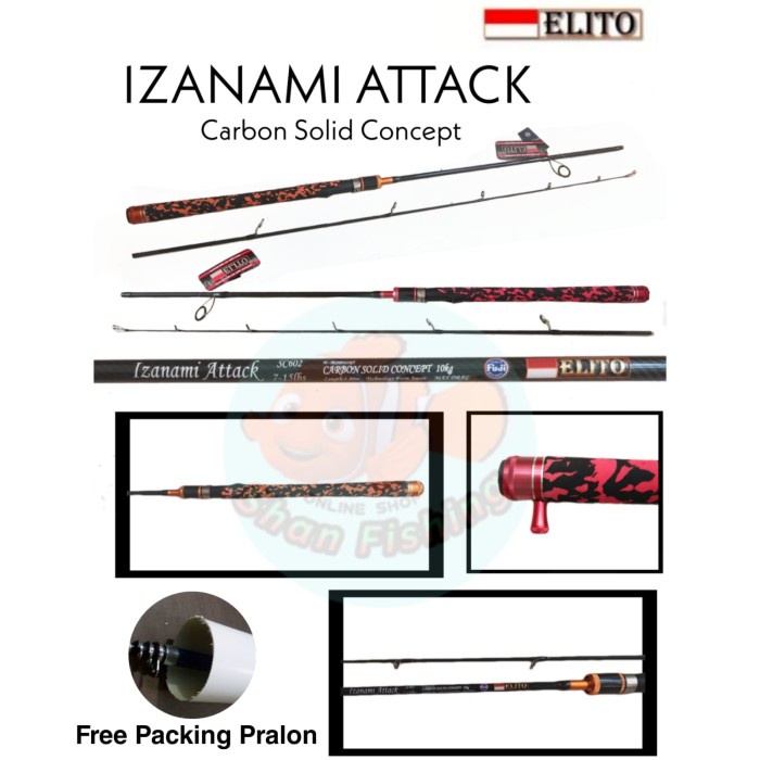 Stok Terbatas Joran Sb.2 Elito Izanami Attack ( Packing Pipa Pvc )