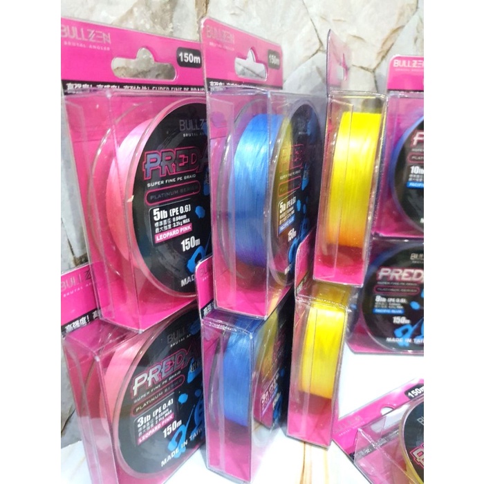 Populer Bullzen Pe X8 Predator Ultra Light 150M - Super Fine Pe Braid