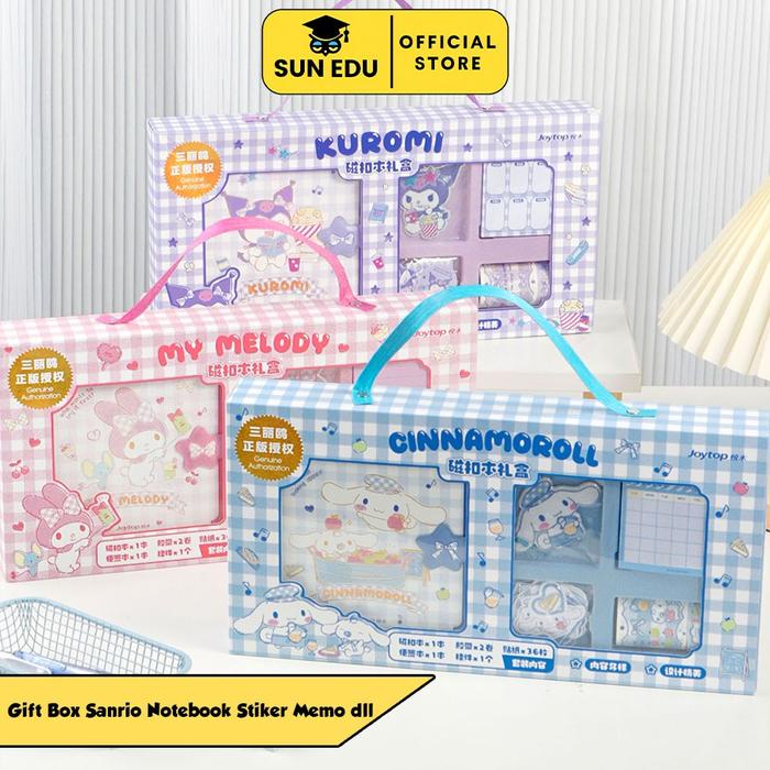 

5 in 1 Stationery Set Sanrio Journal High Quality Kotak Hadiah buku kuromi Notebook Notes Paper