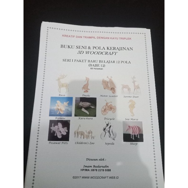 

Grosir Buku Pola Kerajinan Triplek 3D Puzzle Seri 1