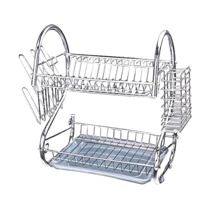 BOX Rak Piring Stainless Steel 2 Susun - Dish Rack