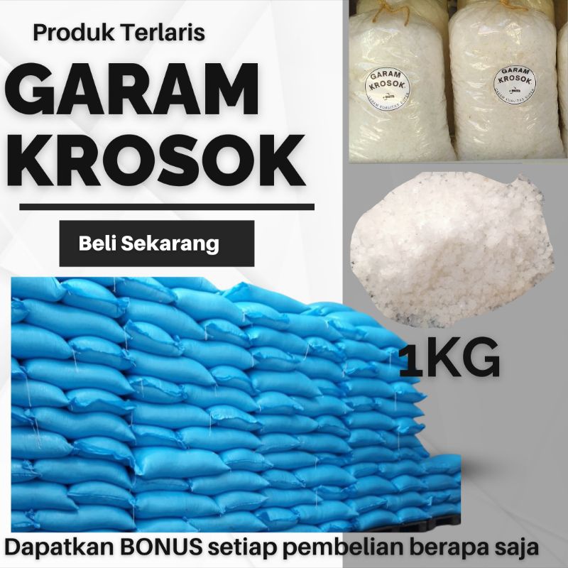 

HJE GARAM KROSOK 1KG - GARAM KASAR - GARAM MASAK - GARAM KRISTAL