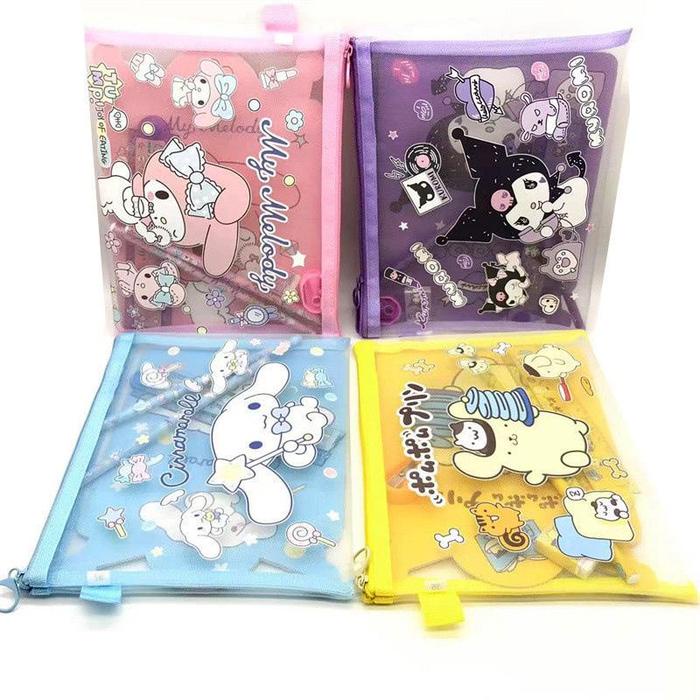 

POUCH STUDY SET STATIONARY SANRIO SET PERALATAN ALAT TULIS SEKOLAH KANTOR SET MEMO PENSIL KUROMI