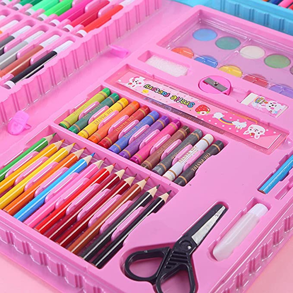 

Premium Bobastore Krayon Set Koper 86Pcs In 1 Pcs Pensil Warna Lengkap Set Alat Menggambar Mewarnai