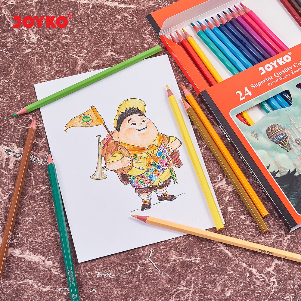 

Viral !!! Joyko Pensil Warna Superior Quality Color Pencils Hexagonal Grip