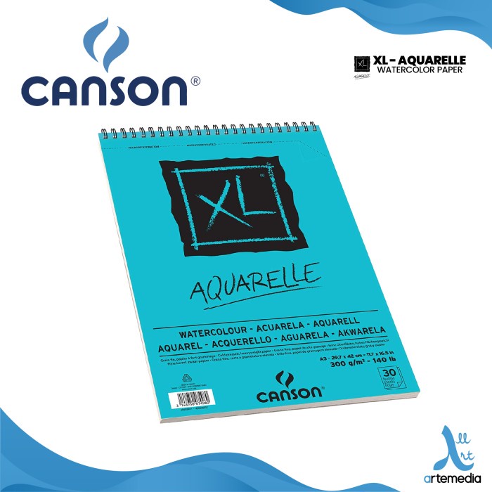 

Canson XL Aquarelle Watercolor Paper Wirebound Sketchbook Kertas Cat Air