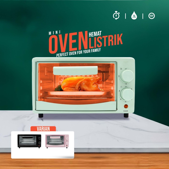 Goto Akira Oven Listrik Mini 12L Pemanas Makanan Microwave Low Watt
