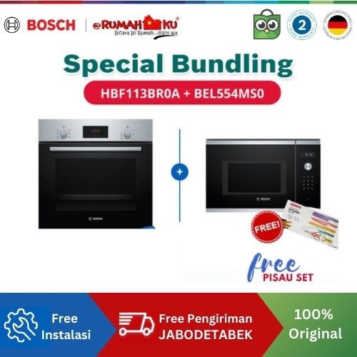 Bosch Promo Bundling Bosch HBF113BR0A Oven + Bosch BEL554MS0 Microwave