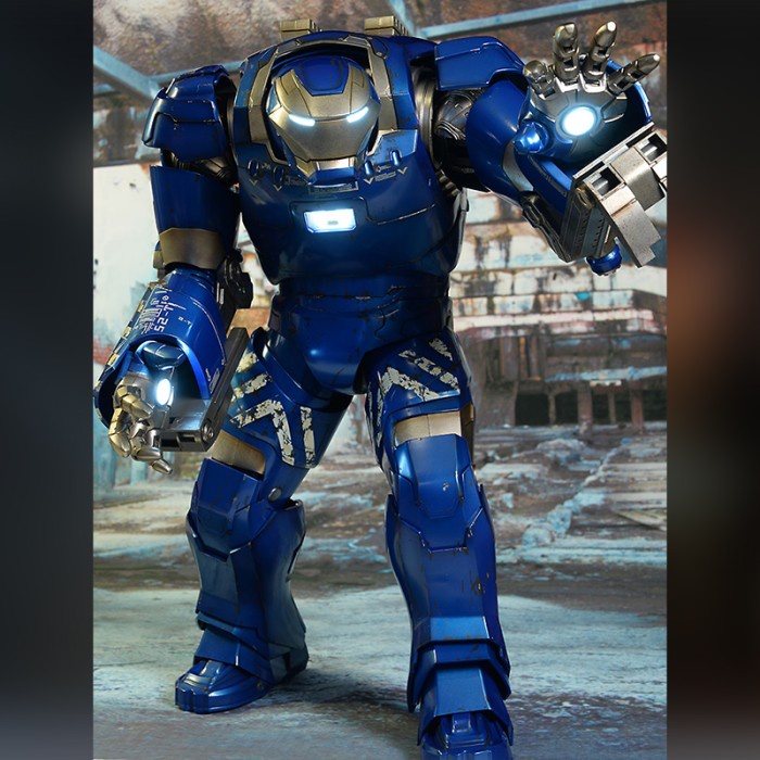 SALE HOT TOYS ACTION FIGURE SUPERHERO IRON MAN MARK 38 HULK BUSTER IGOR ROBOT IRONMAN BESAR LED