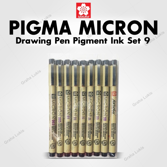 

SAKURA Pigma Micron / Drawing Pen Pigment Ink Set 9