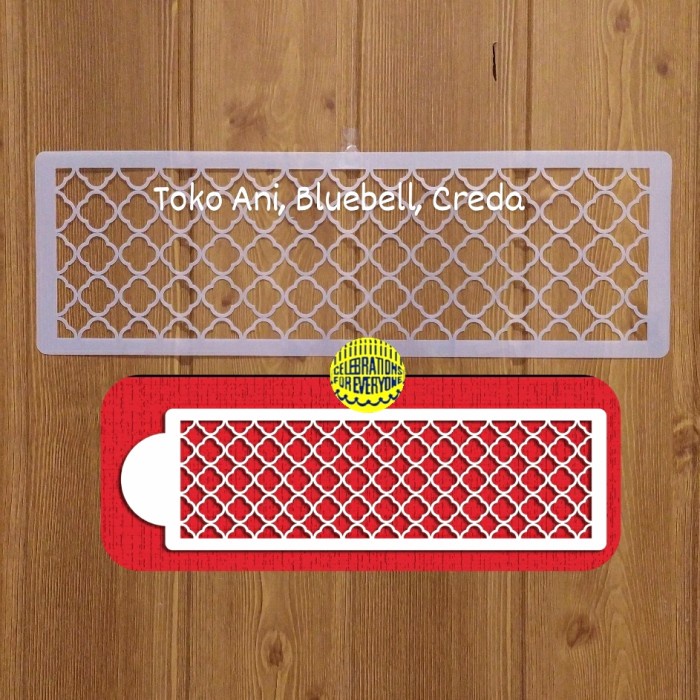 

Designer Stencil : Solid Quatrefoil , 35 x 10 cm