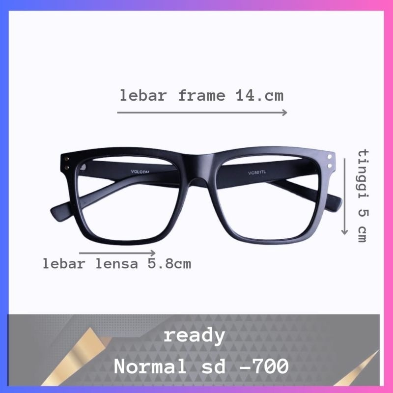 CAPONI Kacamata Minus Photocromic Pria VOLCOM Frame Retro Kotak Tebal Untuk Fashion