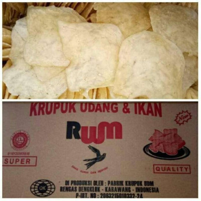 

Kerupuk Rum Gondang 5kg / Krupuk Rum Udang & Ikan Dus / Kerupuk Rwm