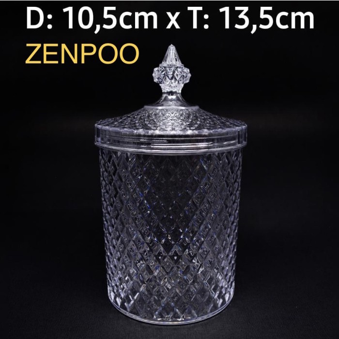 Toples Kristal Toples Kue Kering Toples Cemilan Akrilik 6 Set