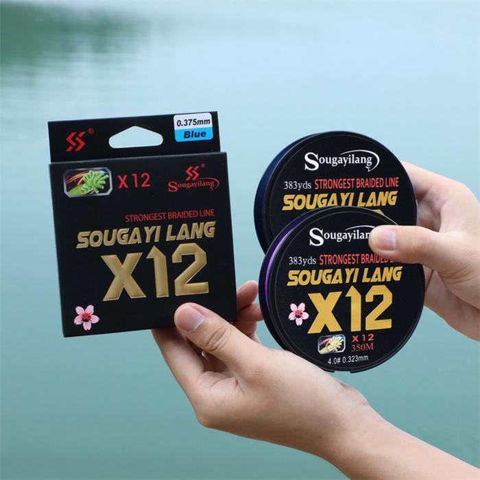 Paling Baik Sougayilang X12 Pe 550M Senar Pancing 8-46Kg Tali Pancing Line Senar Pancing Kuat Dan