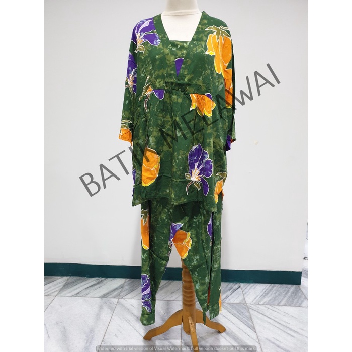 Setelan Batik PREMIUM SUNAN ORI celana panjang tangan 3/4 XXL L Kimono